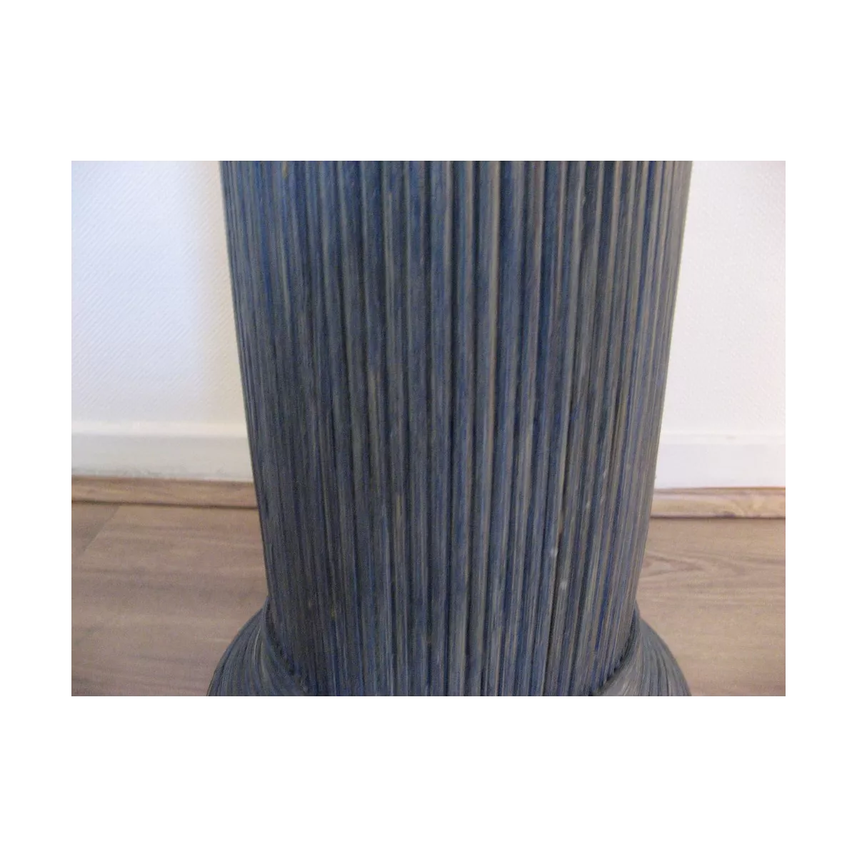 Colonne Romaine en Rotin H.91 cm Bleu