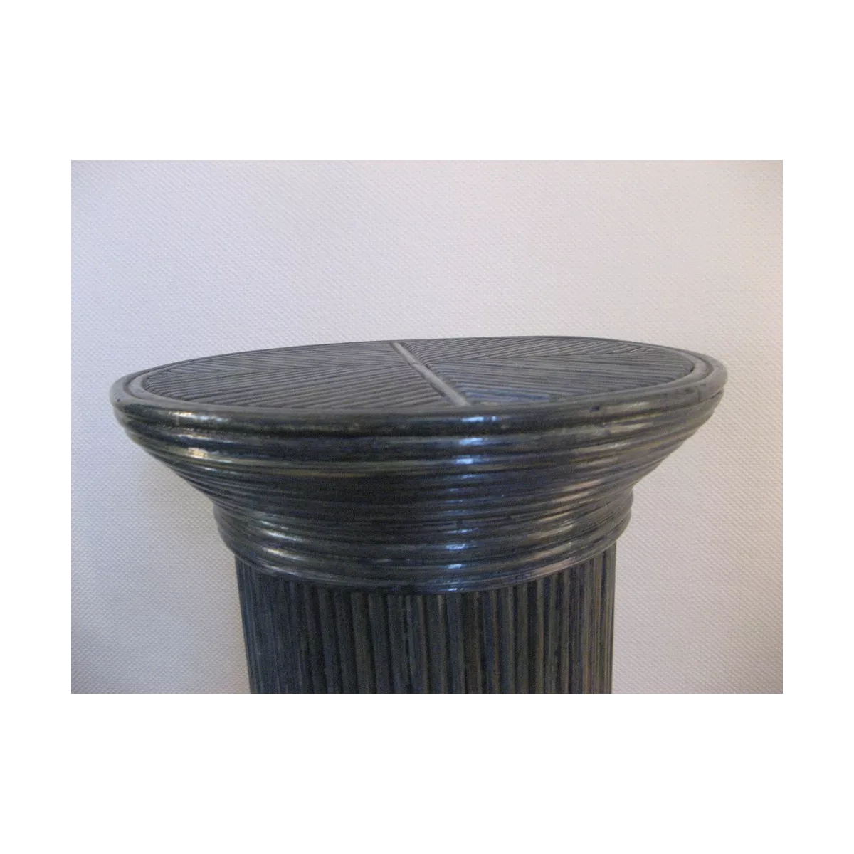 Colonne Romaine en Rotin H.76 cm Bleu