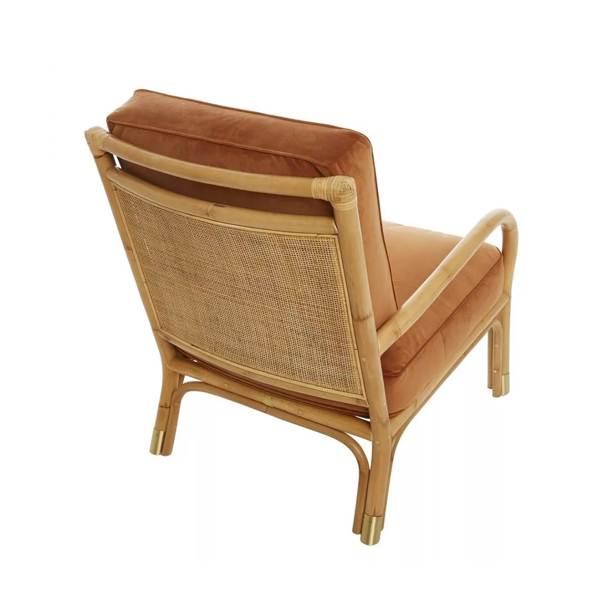 Fauteuil Riviera Velours Brique