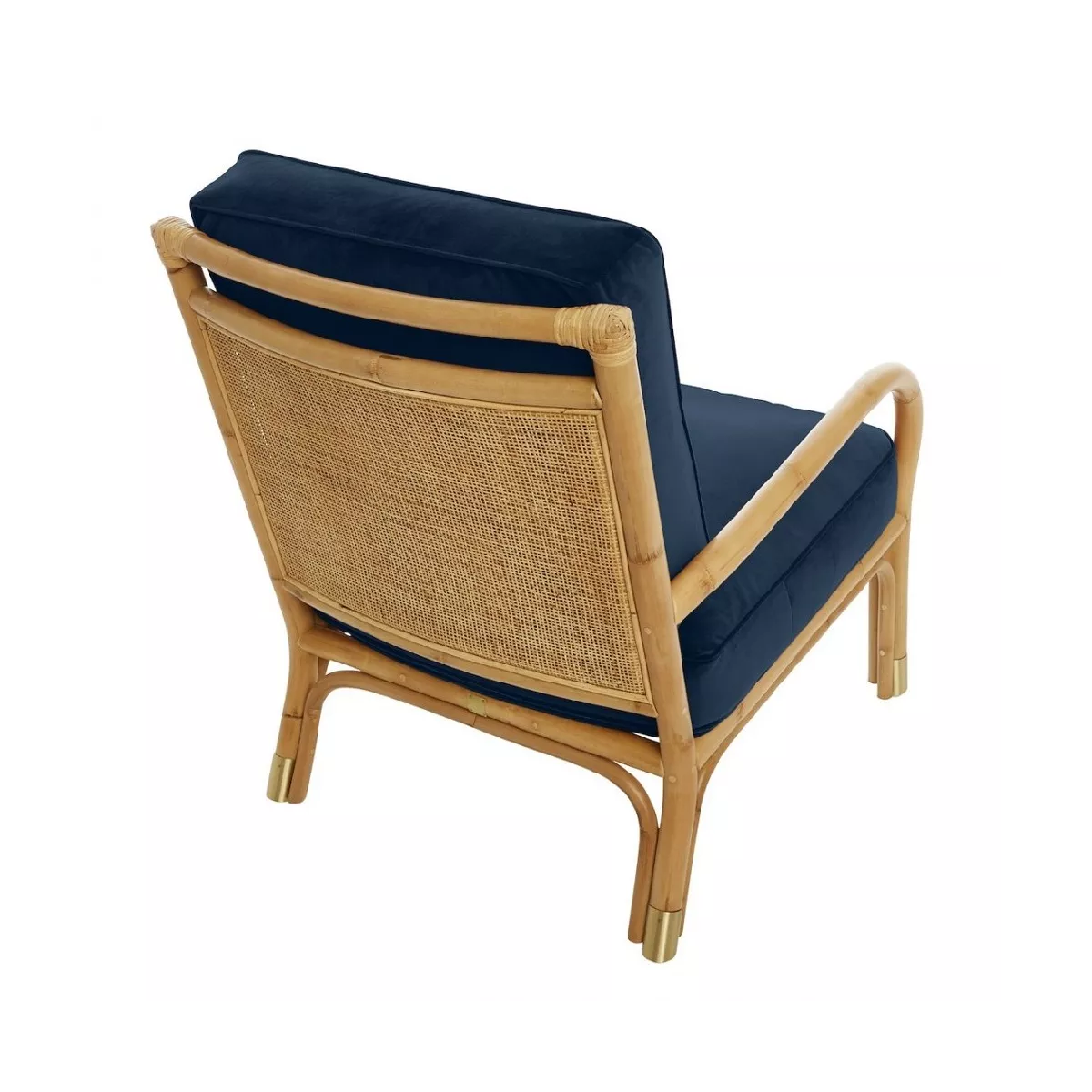 Fauteuil Riviera Velours Bleu