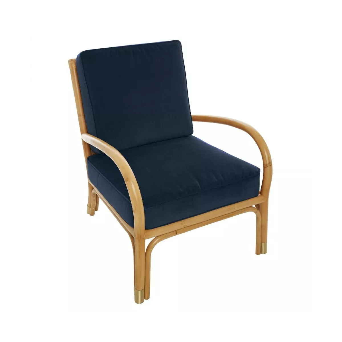 Fauteuil Riviera Velours Bleu