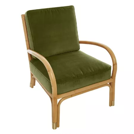 Fauteuil Riviera Velours Vert