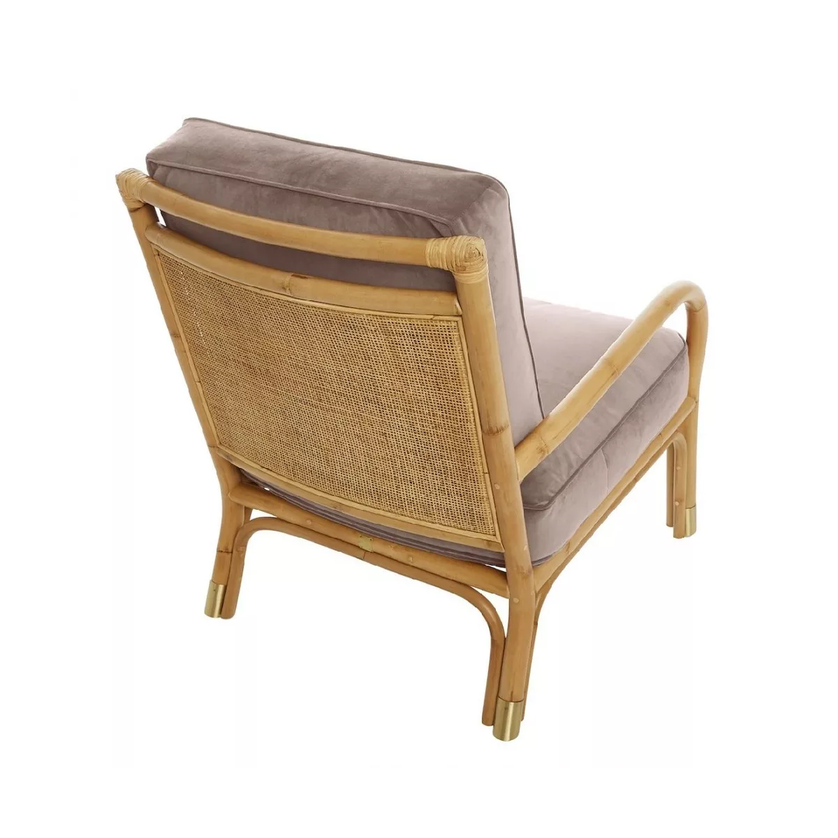 Fauteuil Riviera Velours Beige Rosé