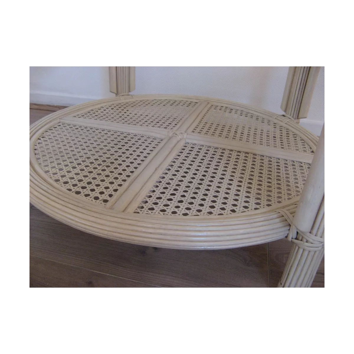 Table Basse en Rotin 77x77 Léon Ivoire
