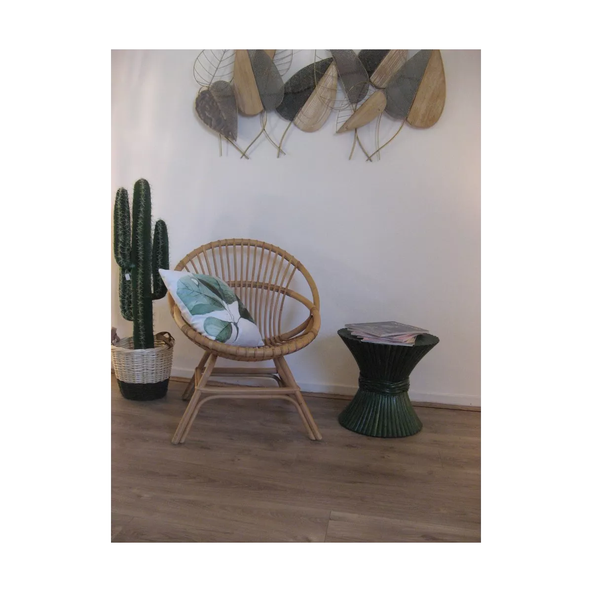 Colonne Gerbe de Blé H.40 cm Vert Foncé