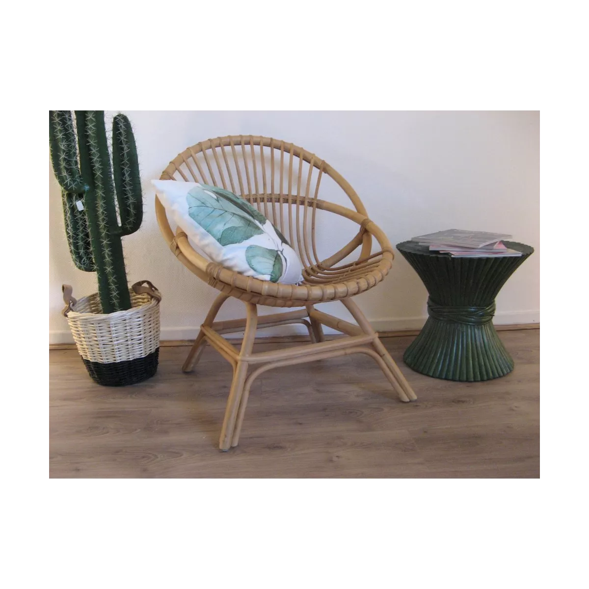 Colonne Gerbe de Blé H.40 cm Vert Foncé