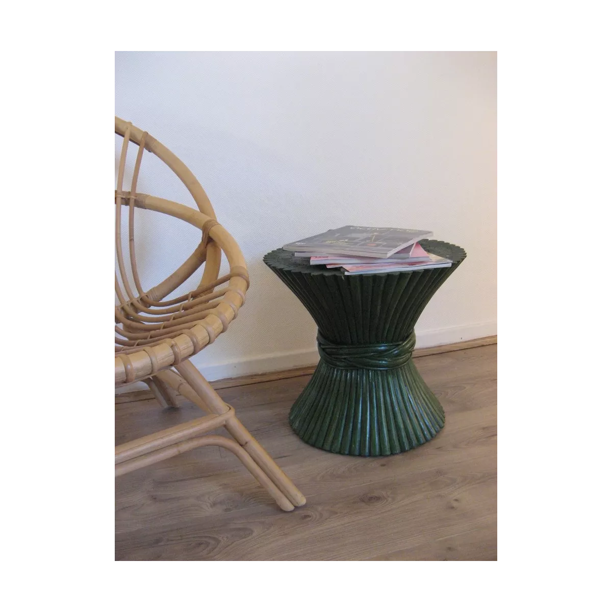 Colonne Gerbe de Blé H.40 cm Vert Foncé