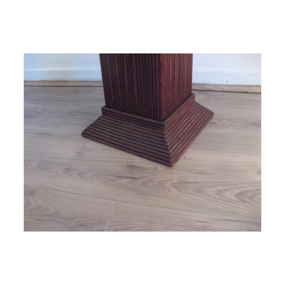 Colonne Grecque en Rotin H.67 cm Prune
