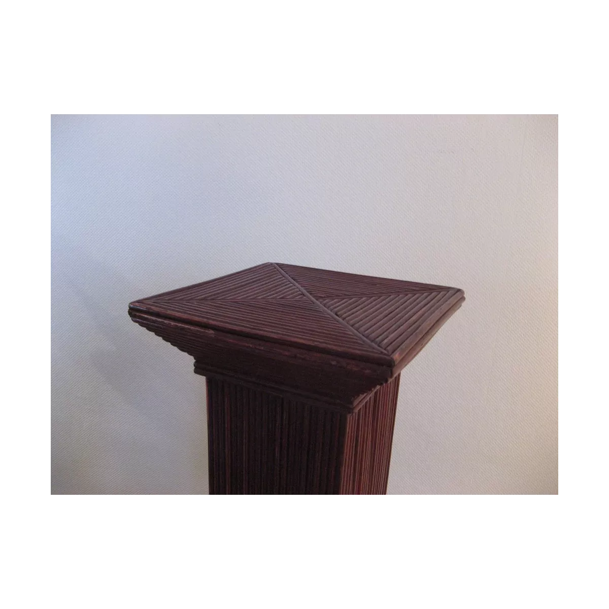 Colonne Grecque en Rotin H.67 cm Prune