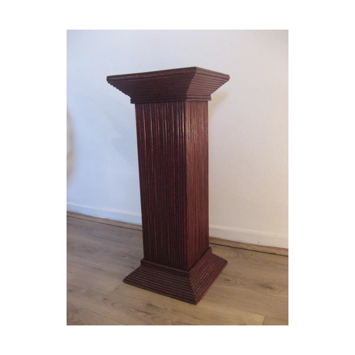 Colonne Grecque en Rotin H.67 cm Prune