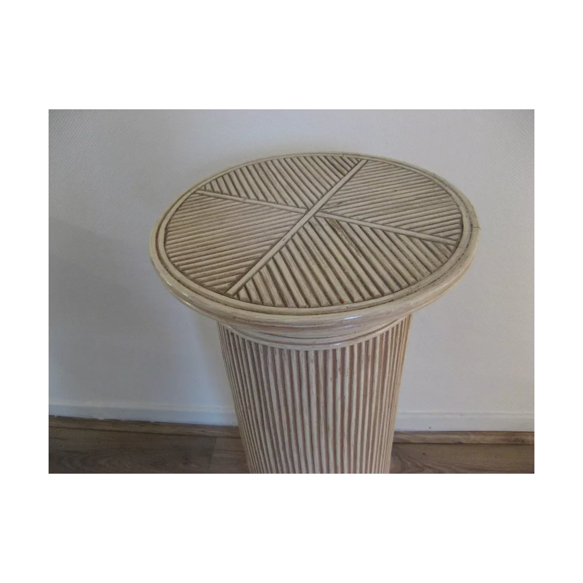 Colonne Romaine en Rotin H.76 cm Rose