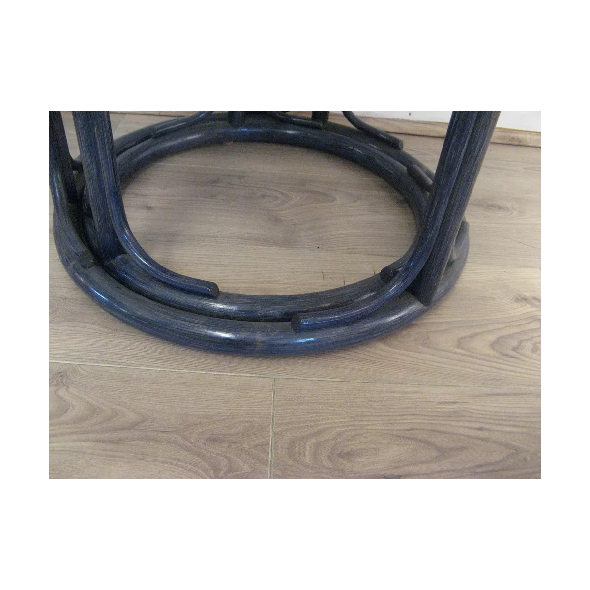 Tables Gigognes Ronde en Rotin Bleu