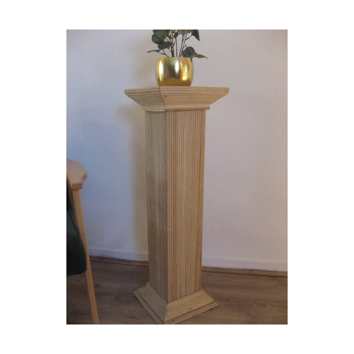 Colonne Grecque en Rotin H.91 cm Brut