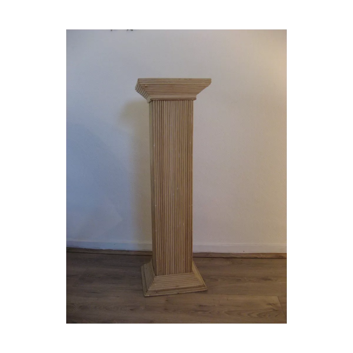 Colonne Grecque en Rotin H.91 cm Brut
