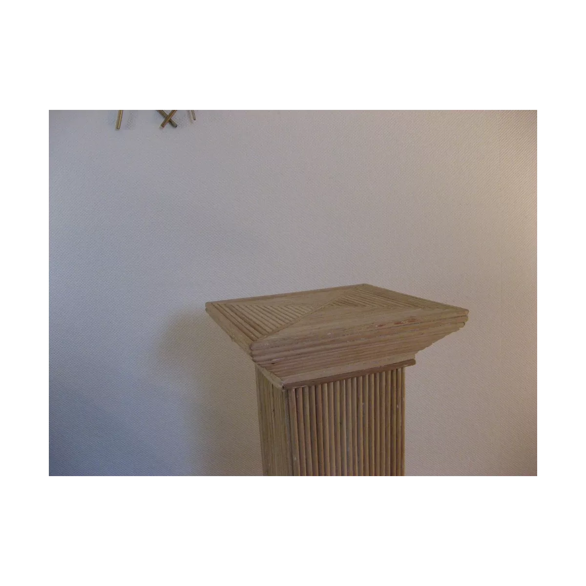 Colonne Grecque en Rotin H.91 cm Brut