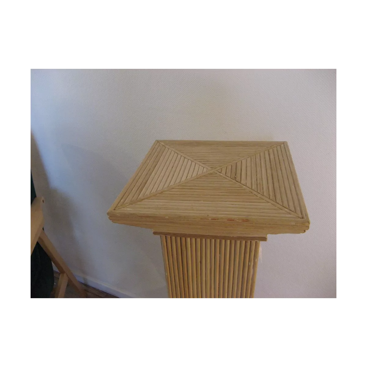 Colonne Grecque en Rotin H.91 cm Brut