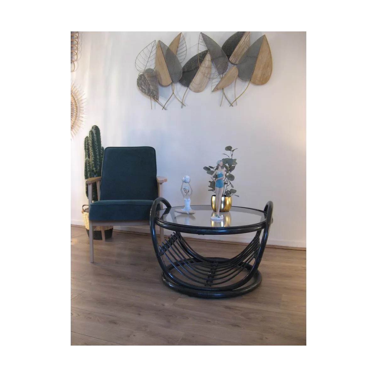 Table Basse Alama 75x75 Bleu Foncé