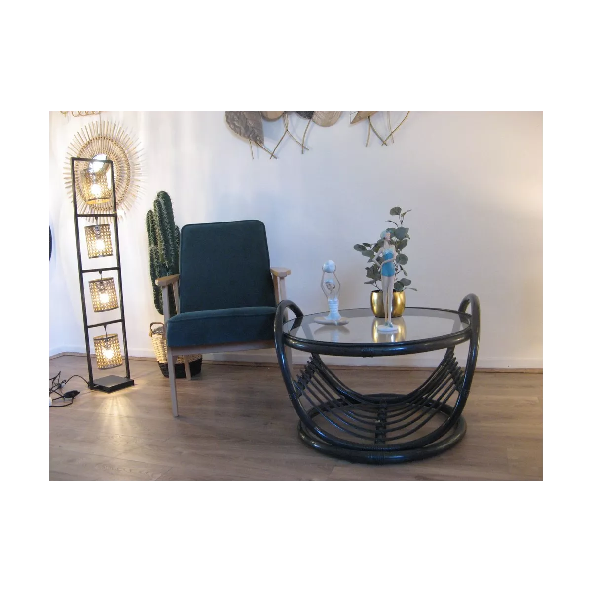 Table Basse Alama 75x75 Bleu Foncé