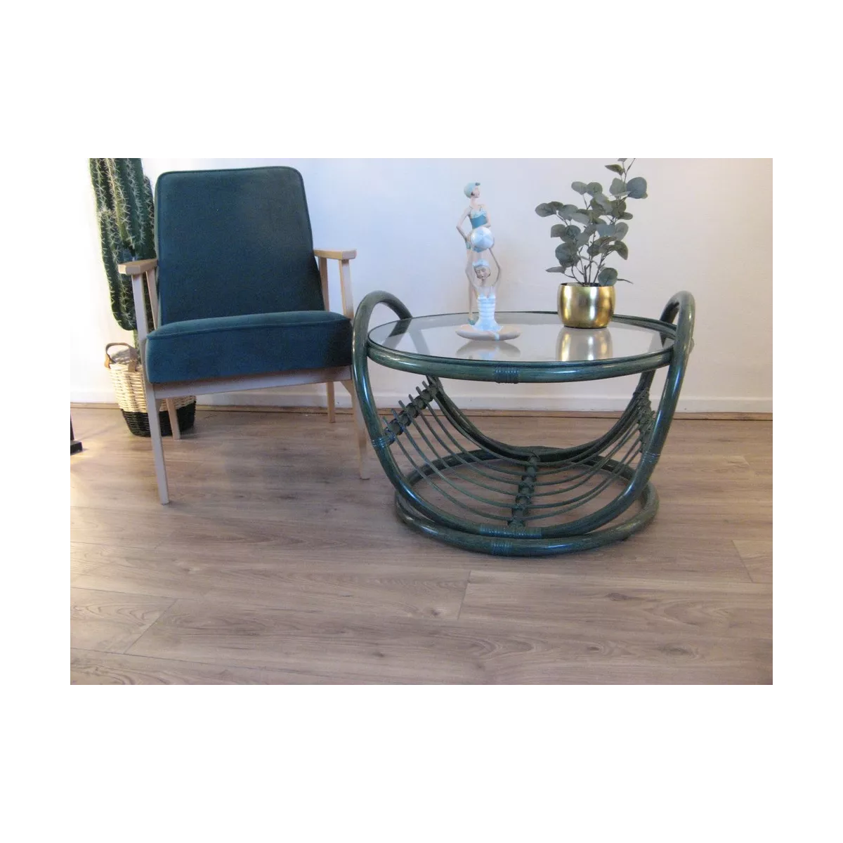 Table Basse Alama 75x75 Bleu