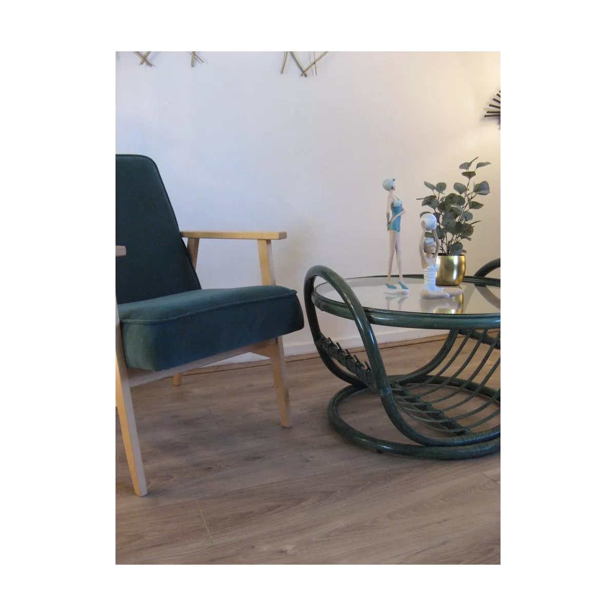 Table Basse Alama 75x75 Bleu