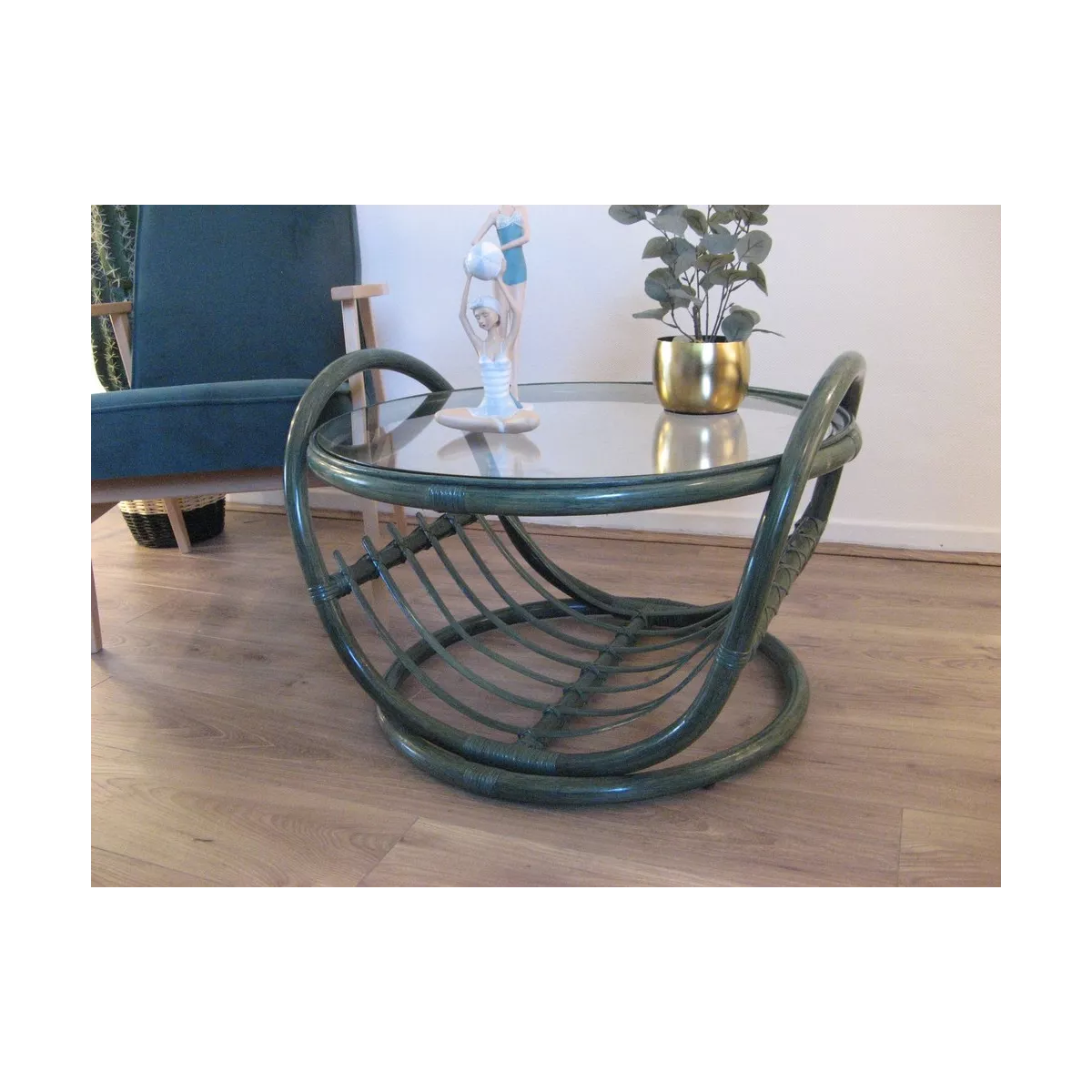 Table Basse Alama 75x75 Bleu