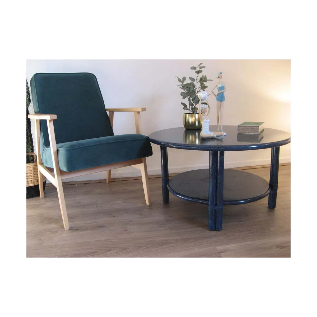 Table basse Kota Bleu 83x83