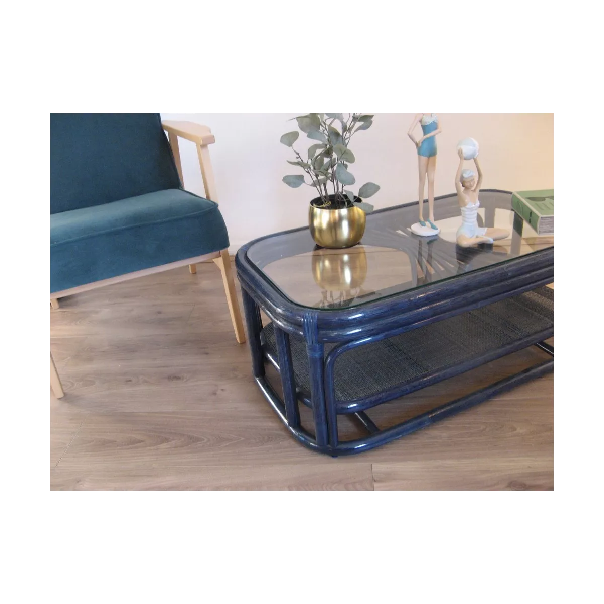 Table basse Zola Bleu 90x50
