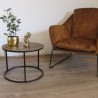 Fauteuil Isabelle Velours Cognac