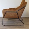 Fauteuil Isabelle Velours Cognac