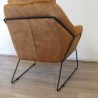 Fauteuil Isabelle Velours Cognac