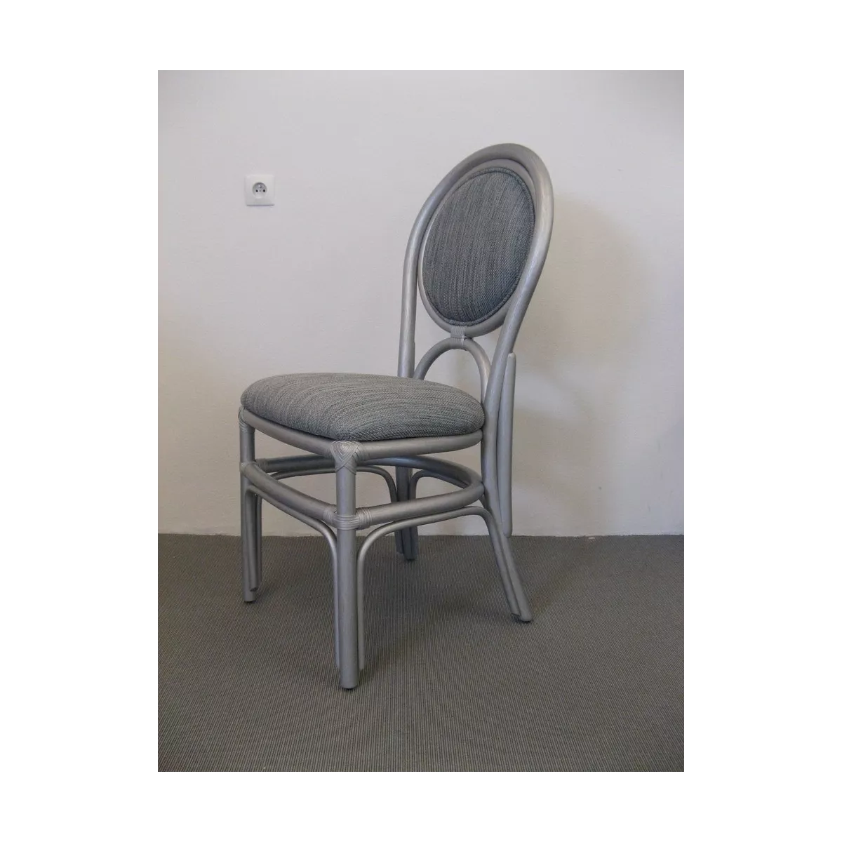 Chaise Médaillon en Rotin Agent