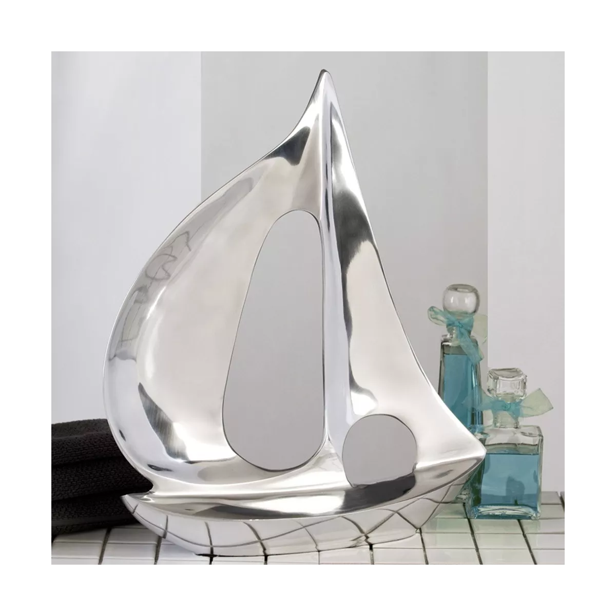 Sculpture Bateau Alu 21 cm