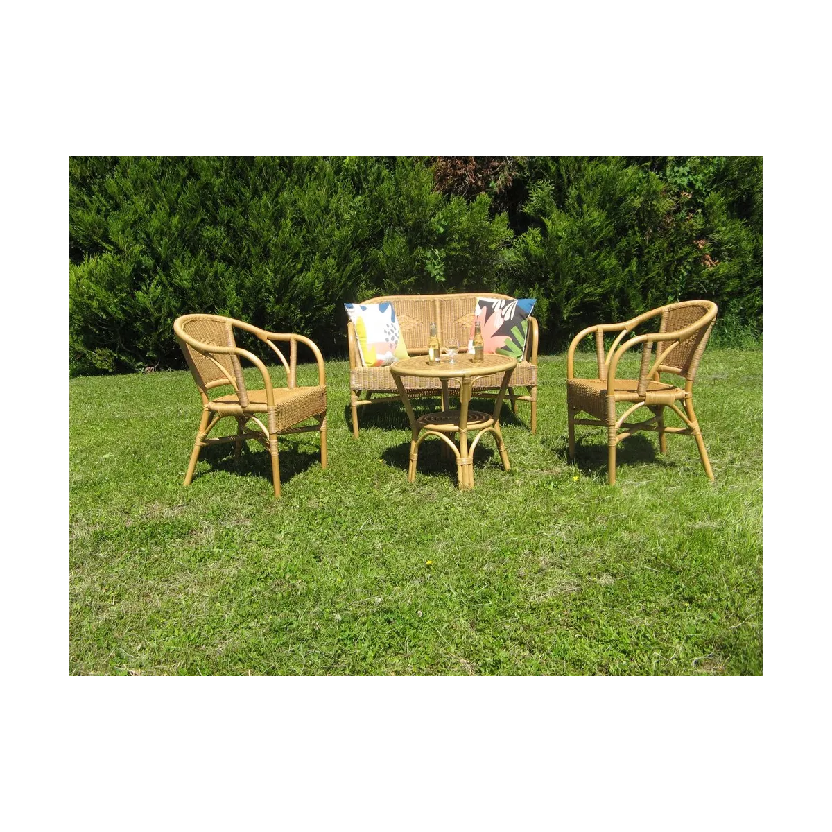 Salon Tunis Canapé + 2 fauteuils Noisette