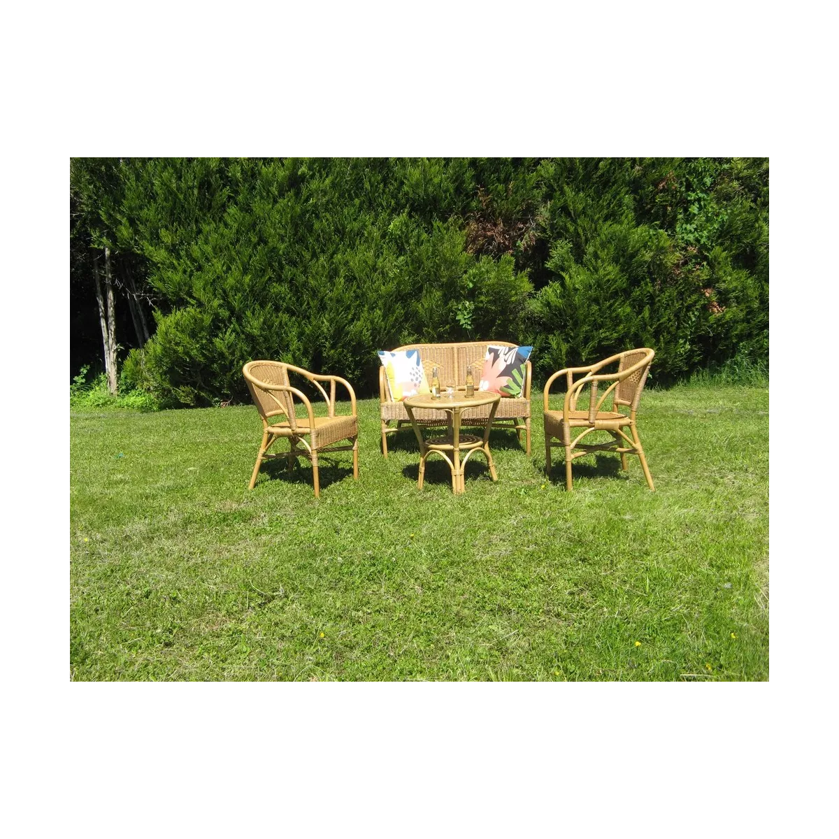 Salon Tunis Canapé + 2 fauteuils Noisette