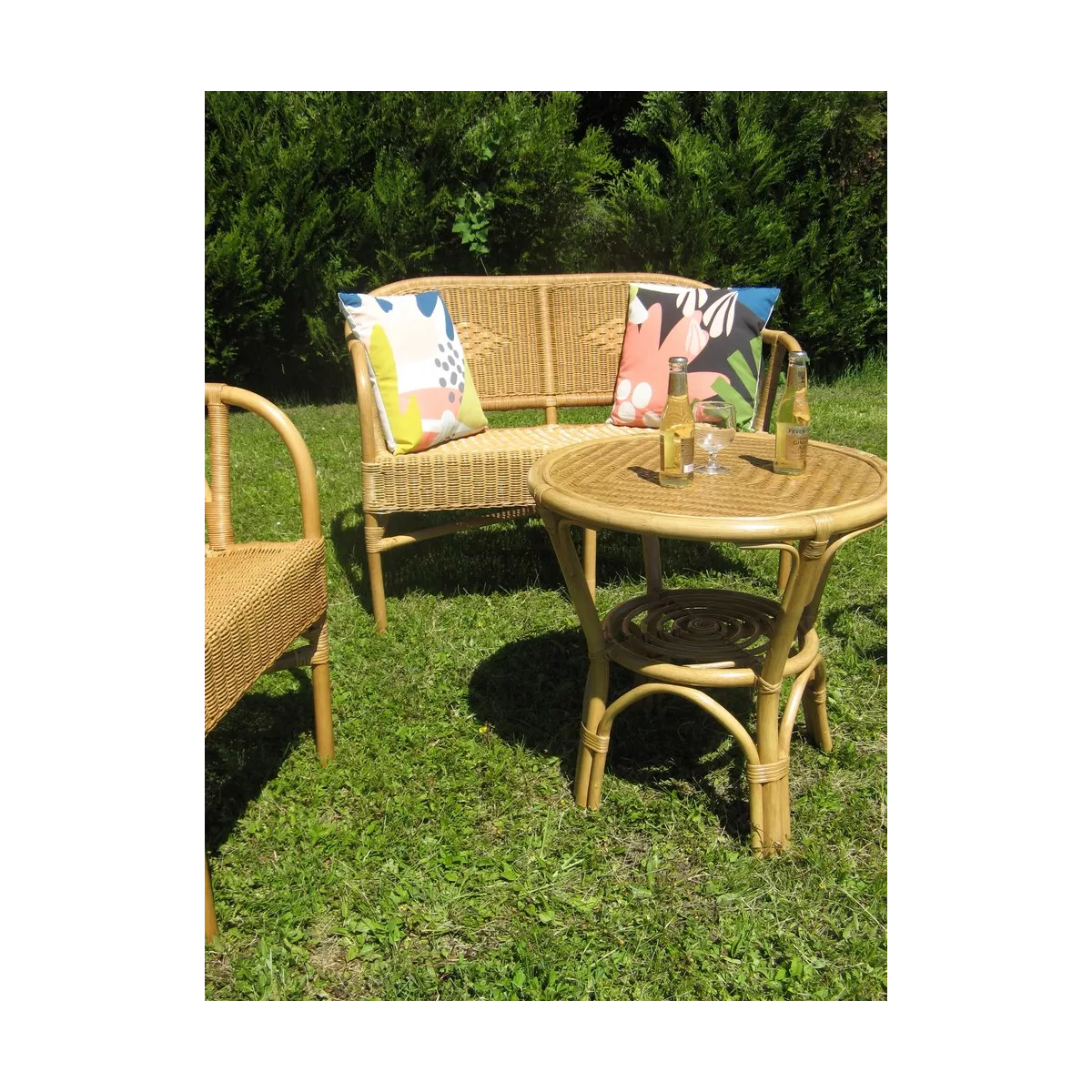Salon Tunis Canapé + 2 fauteuils Noisette