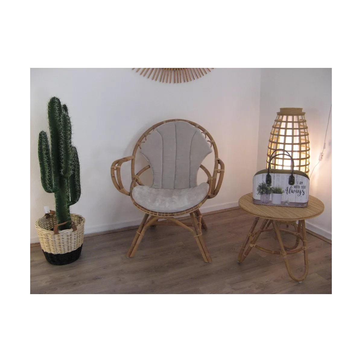 Fauteuil Rotin Coquille
