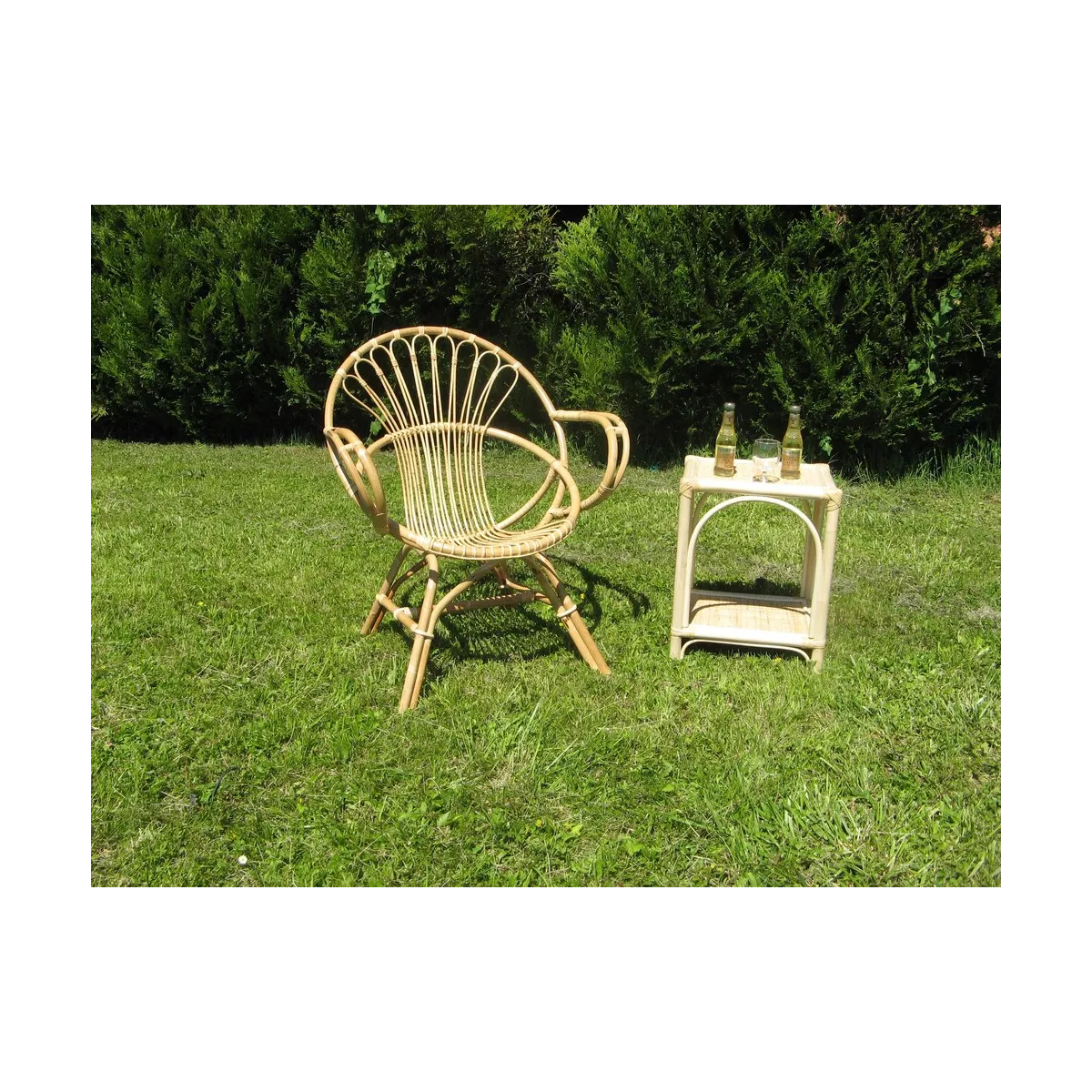 Fauteuil Rotin Coquille