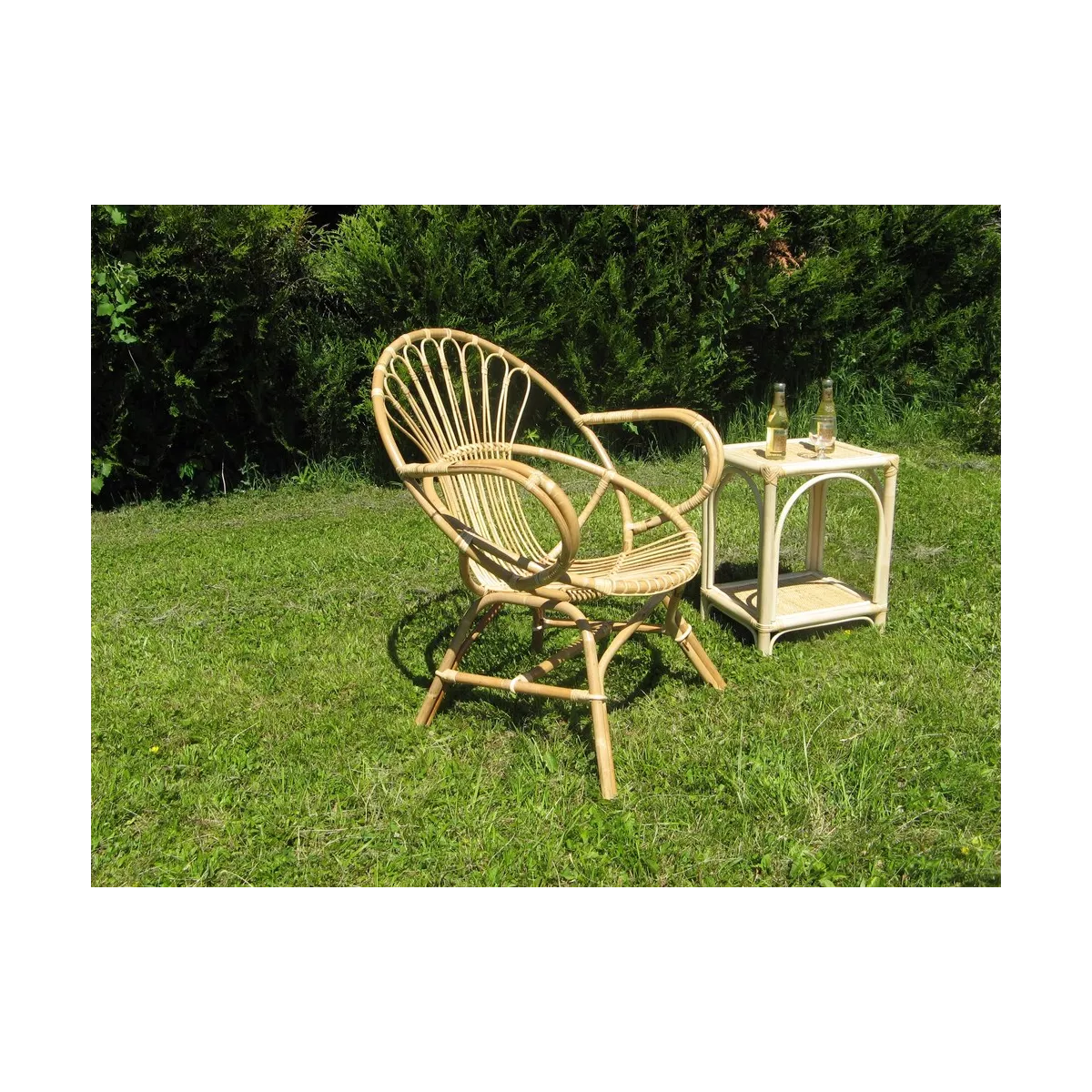 Fauteuil Rotin Coquille
