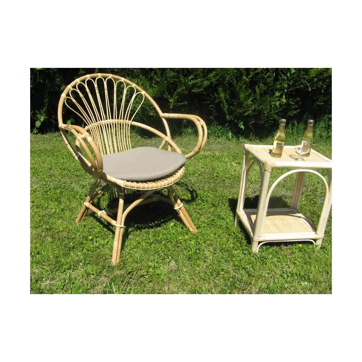 Fauteuil Rotin Coquille