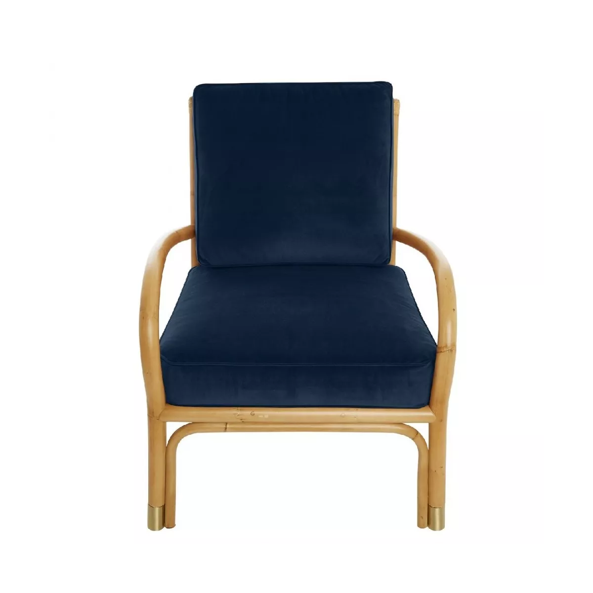 Fauteuil Riviera Velours Bleu