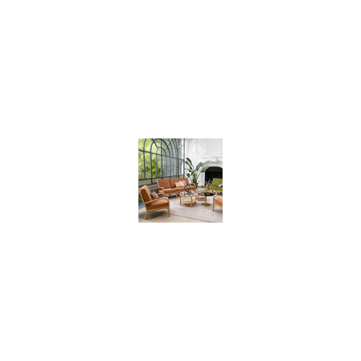 Table basse en Rotin  Riviera 47x47