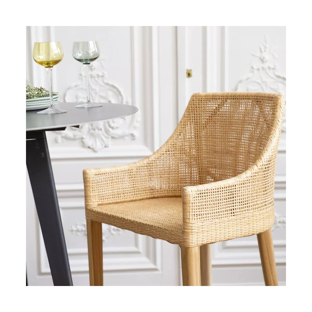 Tabouret de bar Saigon en rotin