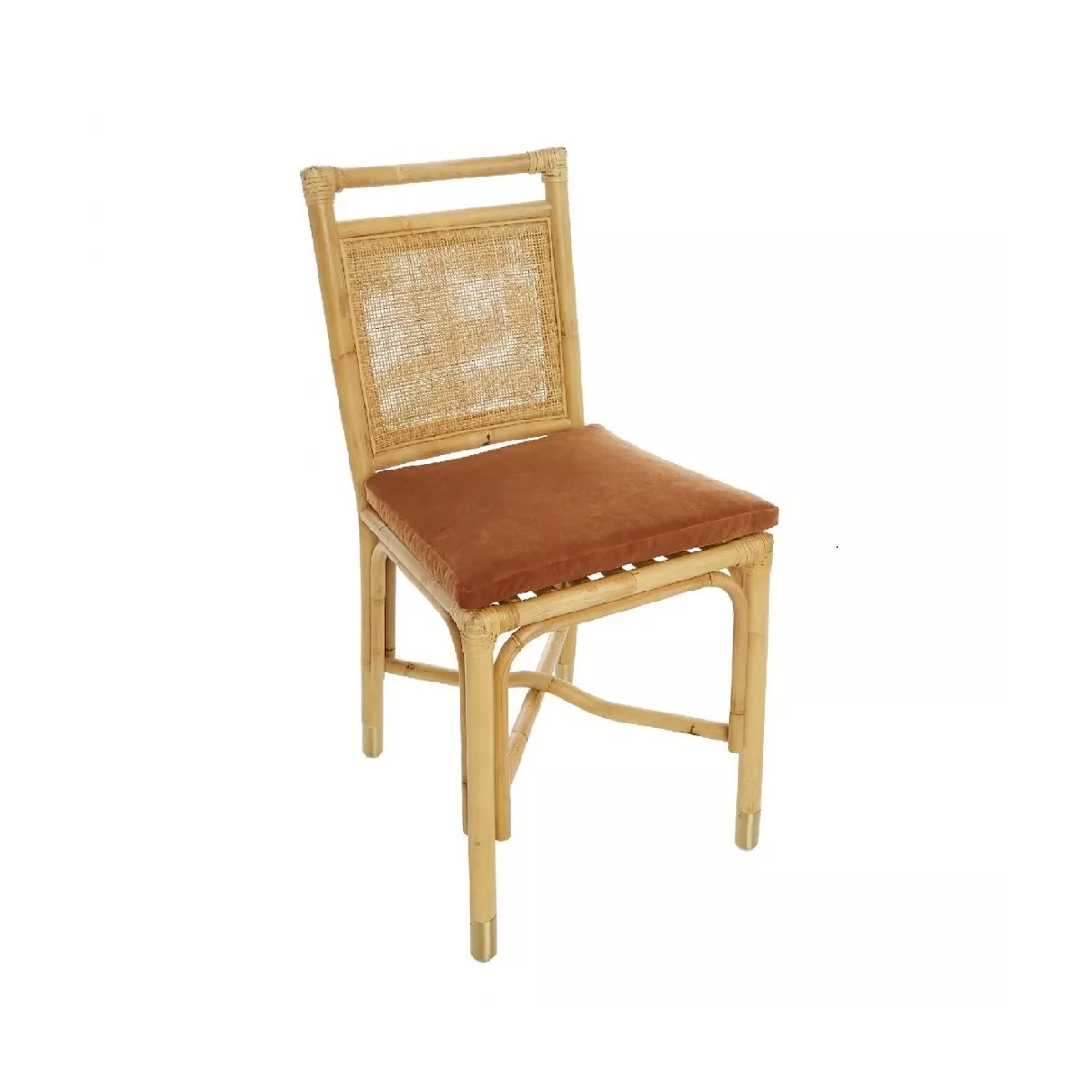 Chaise Velours Brique