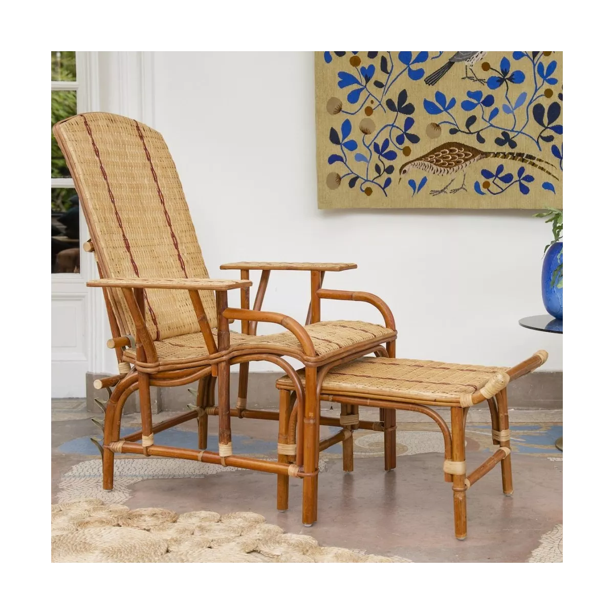 Chaise Longue Bagatelle en Rotin