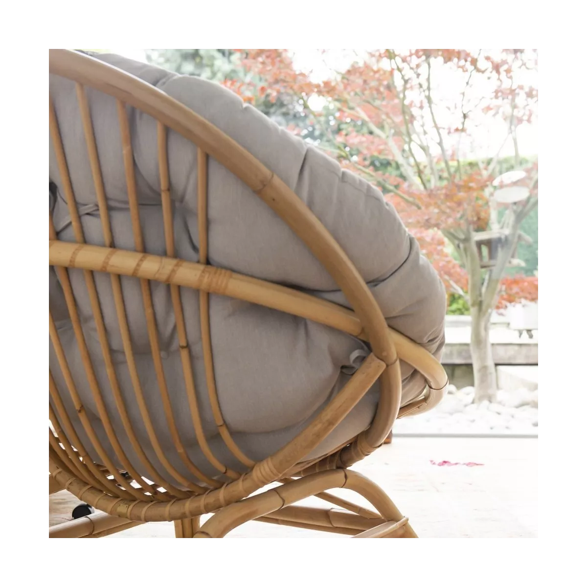 Fauteuil Maxi Coquille Rotin naturel
