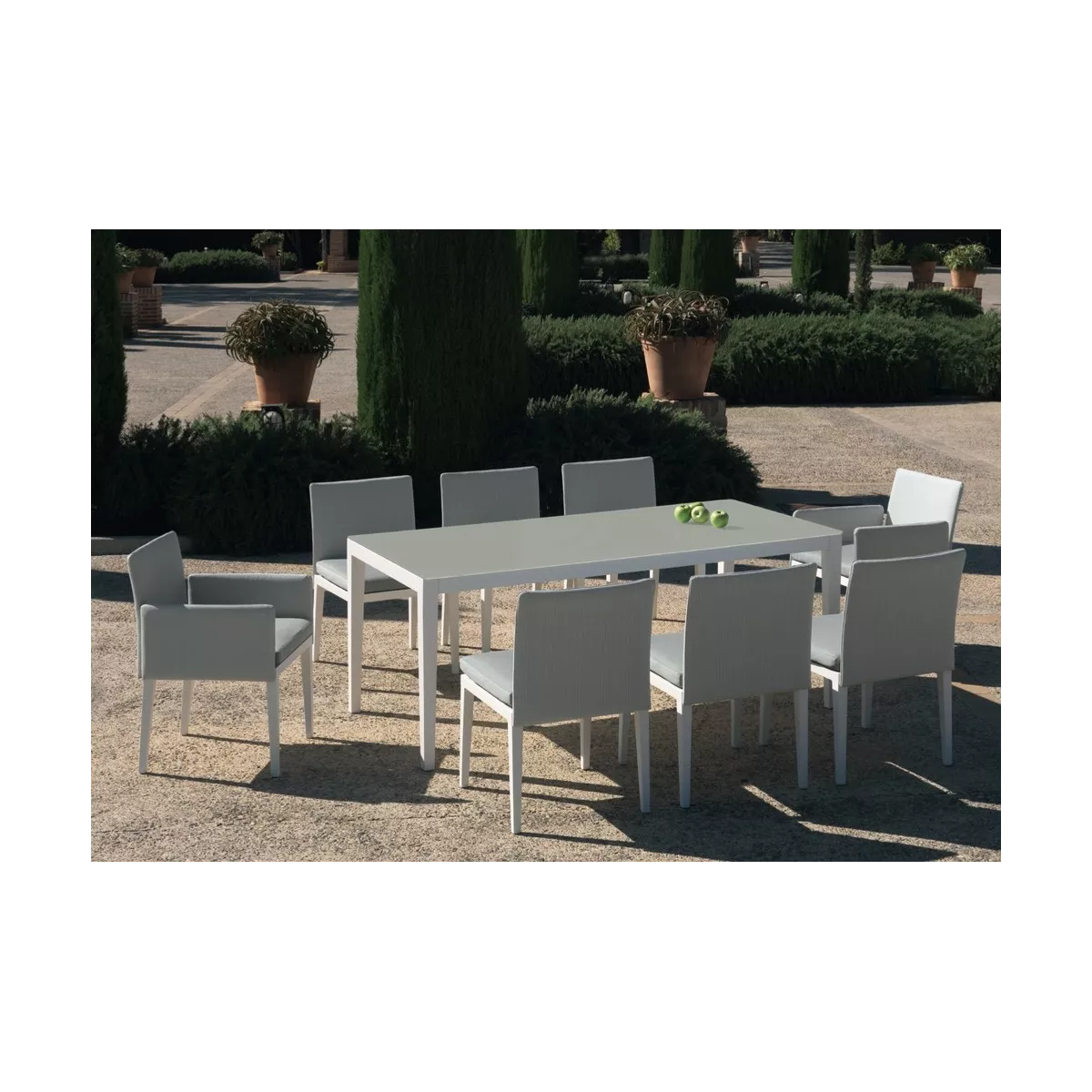 Table 180x90  San Marino  Aluminium Blanc