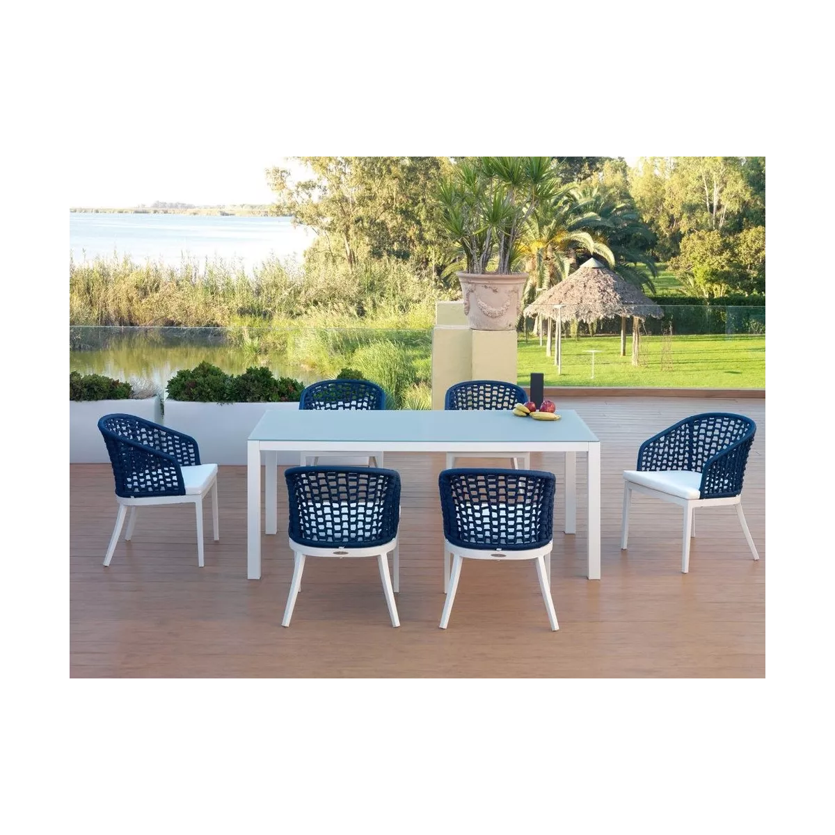 Table 180x90  San Marino  Aluminium Blanc