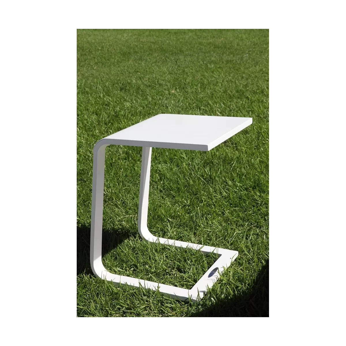 Bout de Canapé Nerja Aluminium Blanc