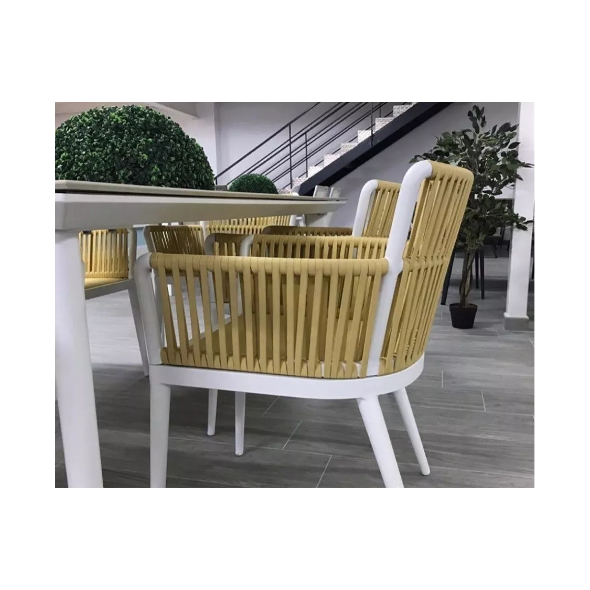 Table 180x100  Arenas Aluminium Blanc