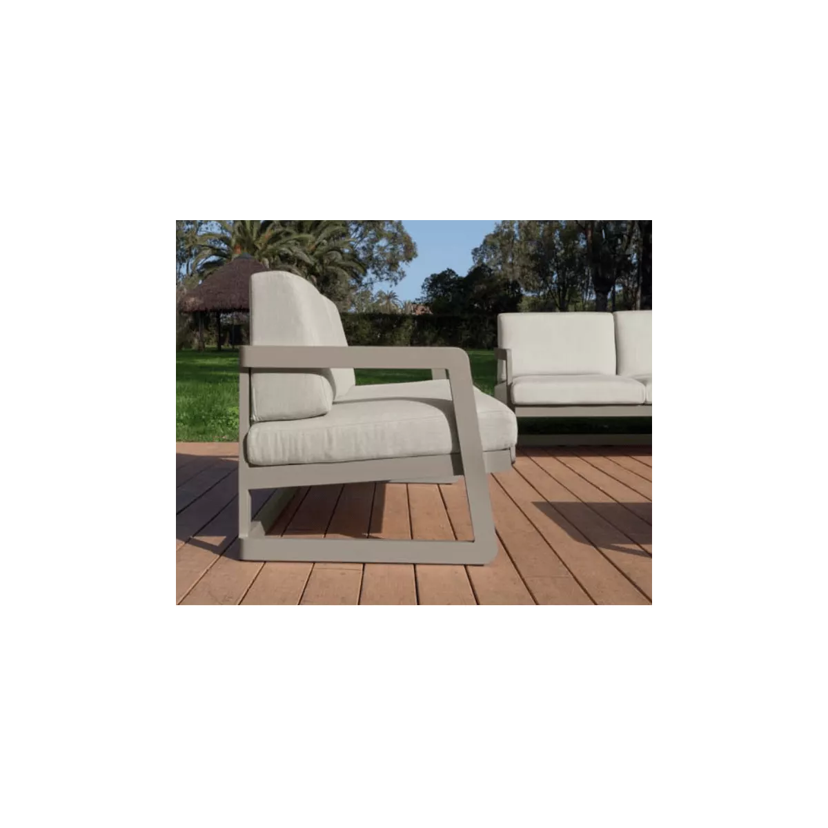 Fauteuil Faro Alu Taupe
